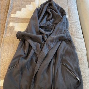 AllSaints vest with deep hood